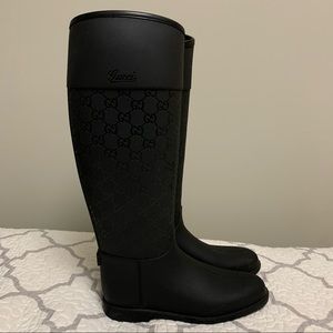 Gucci Knee High Rubber Rainboots